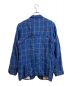 COMME des GARCONS HOMME DEUX (コムデギャルソン オム ドゥ) 2Bチェックデザインジャケット ブルー サイズ:M：15000円