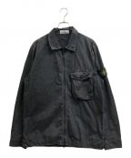 STONE ISLANDストーンアイランド）の古着「OLD EFFECT CANVAS OVERSHIRT」｜ブラック