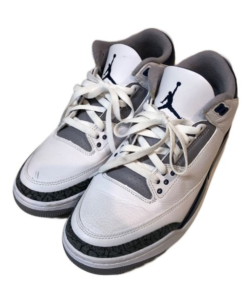 NIKE（ナイキ）NIKE (ナイキ) AIR JORDAN 3 RETRO (GS) ホワイト×ブルー サイズ:27.5の古着・服飾アイテム