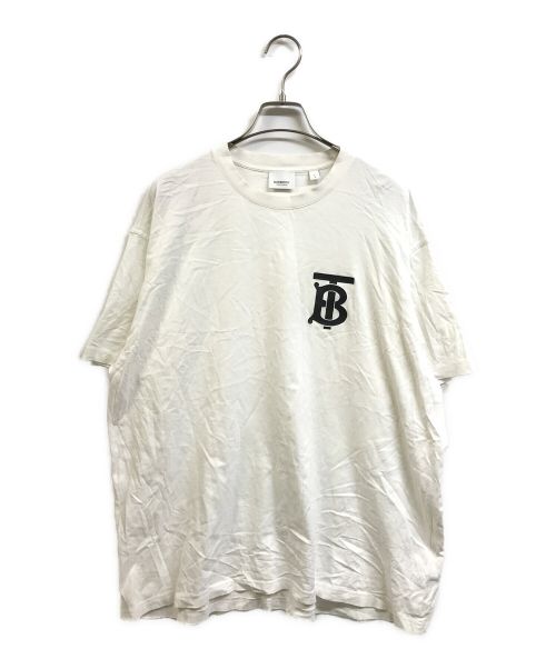 BURBERRY（バーバリー）BURBERRY (バーバリー) TBロゴプリントクルーネックTシャツ ホワイト サイズ:Lの古着・服飾アイテム