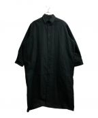 th productsティーエイチプロダクツ）の古着「Long Shirt Coat」｜ブラック