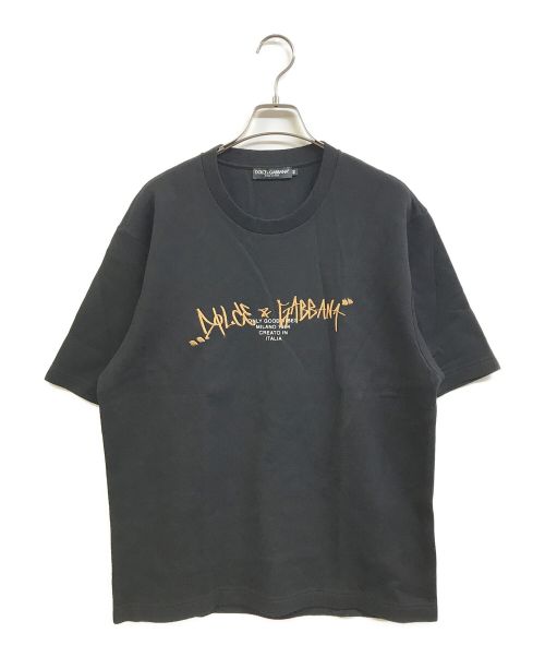 DOLCE & GABBANA（ドルチェ＆ガッバーナ）DOLCE & GABBANA (ドルチェ＆ガッバーナ) ロゴTシャツ ブラック サイズ:46の古着・服飾アイテム