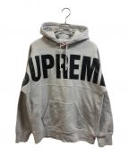 SUPREMEシュプリーム）の古着「14AW Banner Big Logo Hooded sweatshirt」｜グレー