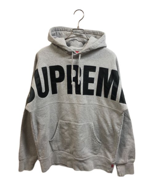 SUPREME（シュプリーム）SUPREME (シュプリーム) 14AW Banner Big Logo Hooded sweatshirt グレー サイズ:Mの古着・服飾アイテム