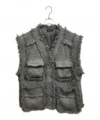 MAISON SPECIALメゾンスペシャル）の古着「Tweed Vest」｜グレー