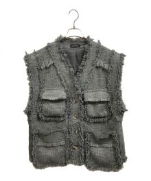 MAISON SPECIAL（メゾンスペシャル）の古着「Tweed Vest」｜グレー