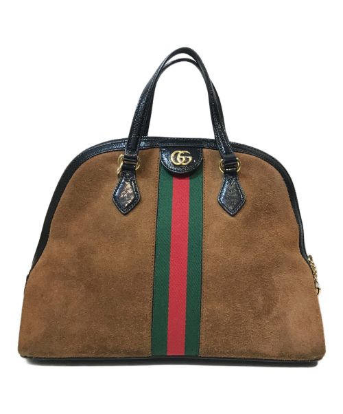 GUCCI（グッチ）GUCCI (グッチ) オフィディア2WAYハンドバッグ ブラウンの古着・服飾アイテム