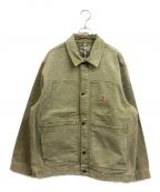 Carhartt WIPカーハート ワークインプログレス）の古着「ダブルフロントジャケット」｜グリーン