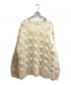 CLANEクラネ）の古着「BUMPY OVER V NECK KNIT TOPS」｜ホワイト