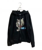 Onitsuka Tigerオニツカタイガー）の古着「ZIP-UP HOODIE」｜ブラック