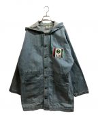 CROSS COLOURSクロスカラーズ）の古着「DENIM HOODED BARN JACKET」｜インディゴ