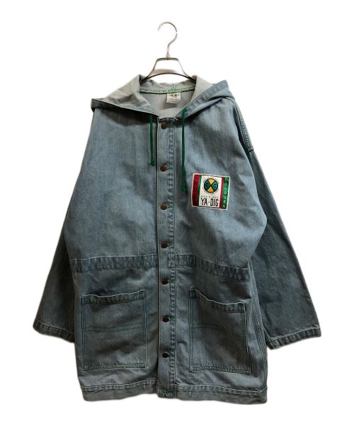 CROSS COLOURS（クロスカラーズ）CROSS COLOURS (クロスカラーズ) DENIM HOODED BARN JACKET インディゴ サイズ:Ｌの古着・服飾アイテム