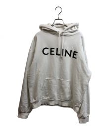 CELINE（セリーヌ）の古着「ルーズ フーディー / コットンフリース」｜ホワイト