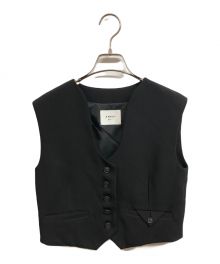 Ameri（アメリ）の古着「WAVE COLLAR SHORT VEST」｜ブラック