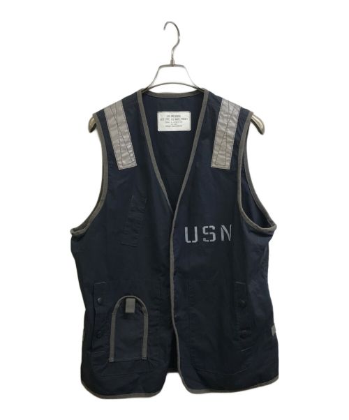 U'S NAVY（ユーエスネイビー）U'S NAVY (ユーエスネイビー) ライフプリザーバーベスト ネイビー サイズ:LARGEの古着・服飾アイテム