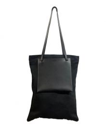 JIL SANDER（ジルサンダー）の古着「POCKET FLAT SHOPPER LARGE BAG」｜ブラック