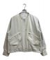 CULLNI（クルニ）の古着「tretch Taffeta Double Pocket Collarless Jacket」｜ホワイト