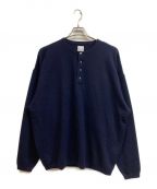 widedadwidedad）の古着「SUPER WIDE CASHMERE HENRY NECK」｜ネイビー