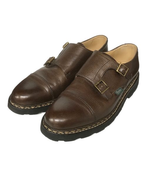 PARABOOT（パラブーツ）PARABOOT (パラブーツ) ダブルモンクストラップシューズ ブラウン/GR EBENE サイズ:7 1/2の古着・服飾アイテム