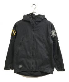 stussy×READY AND FORARD（ステューシー）の古着「リップストッフミリタリージャケット」｜グレー