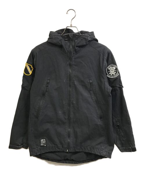 stussy（ステューシー）stussy (ステューシー) READY AND FORARD リップストッフミリタリージャケット グレー サイズ:Mの古着・服飾アイテム