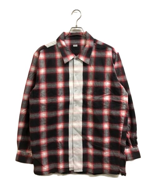 SEQUEL（シークエル）SEQUEL (シークエル) LINE NEL CHECK SHIRT レッド サイズ:XLの古着・服飾アイテム