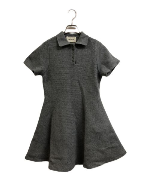 THE TOE（ザ・トゥー）THE TOE (ザ・トゥー) REIMS short sleeve flare onepiece グレー サイズ:Ｍ 未使用品の古着・服飾アイテム