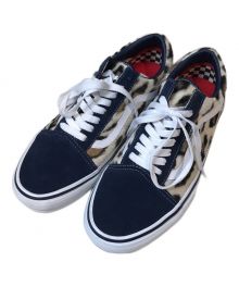 VANS×SUPREME（バンズ×シュプリーム）の古着「「Leopard Old Skool」スニーカー」｜ネイビー×ベージュ