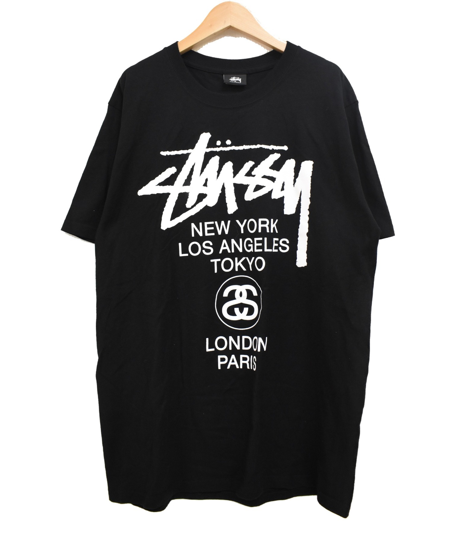 信頼性のある-STUSSY - ス•テューシーstussy七分袖Tシャツ白ホ•ワイトL