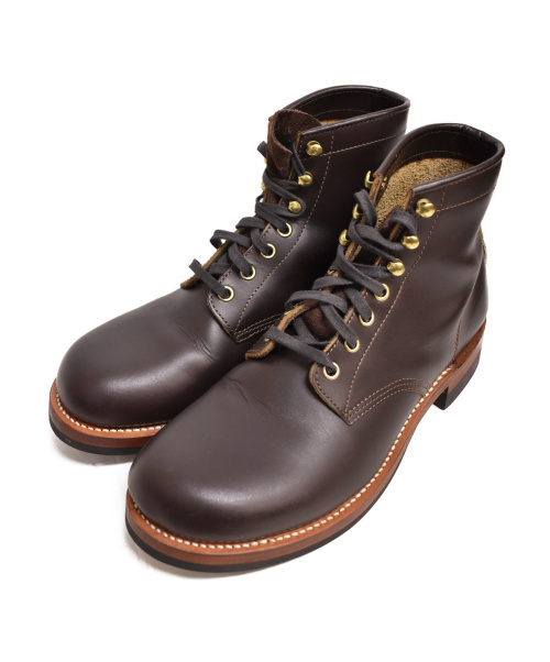 中古 古着通販 Lone Wolf Boots ロンウルフブーツ Mechanic メカニック レースアップ ワークブーツ ブラウン サイズ 8 1 2 Sugar Cane取扱い ブランド 古着通販 トレファク公式 Trefac Fashion