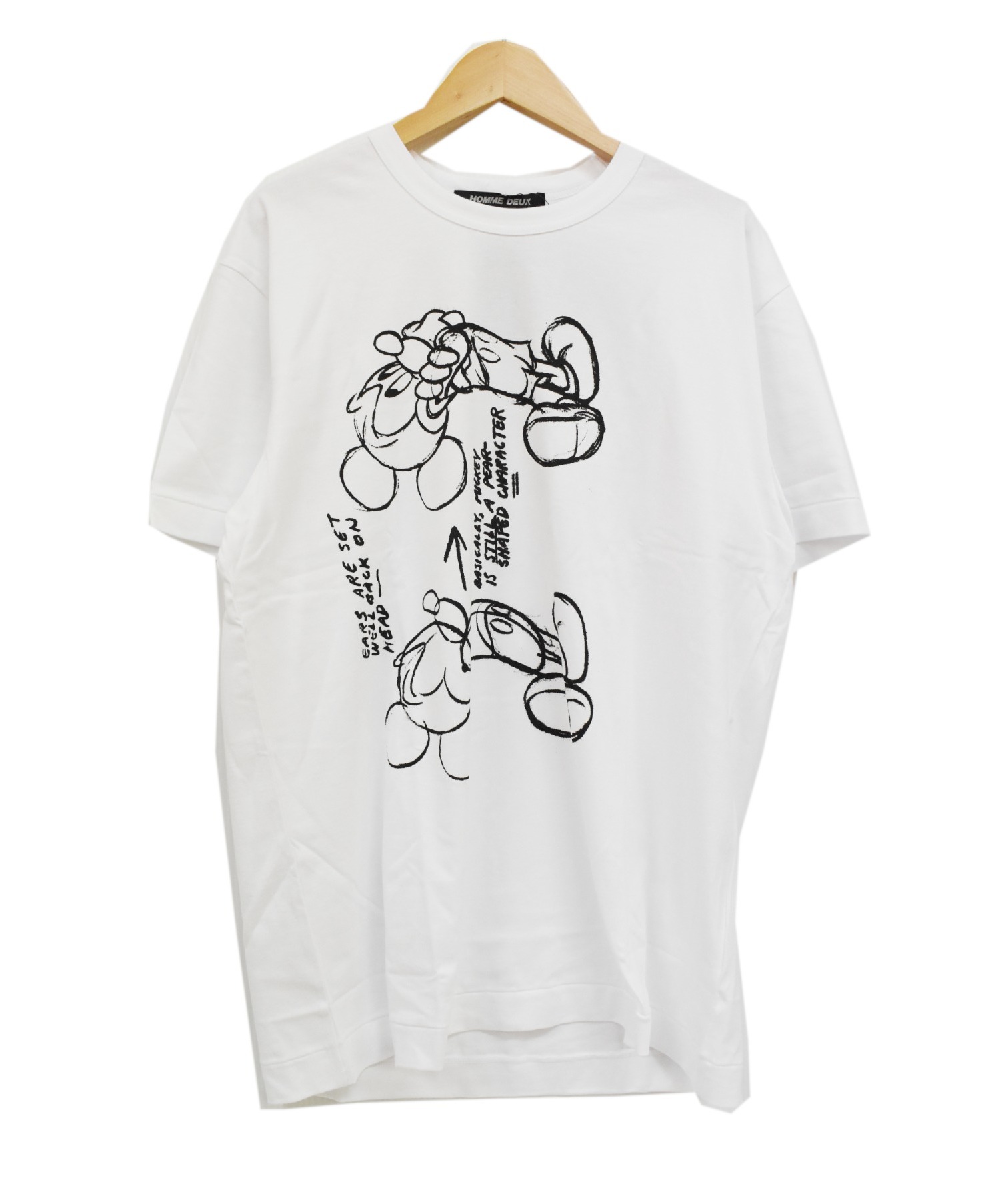 中古 古着通販 Comme Des Garcons Homme Deux コムデギャルソン オム ドゥ プリントtシャツ コラボ ディズニー ホワイト サイズ M 未使用品 Disney Ad ブランド 古着通販 トレファク公式 Trefac Fashion