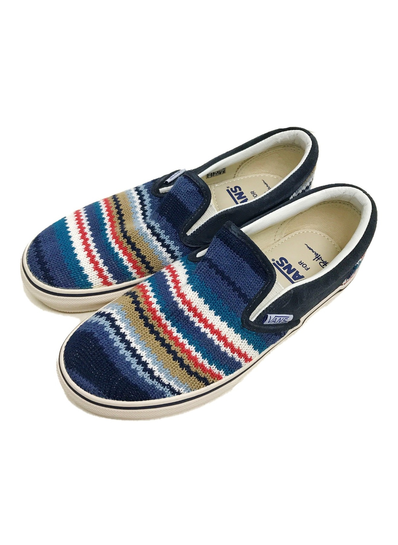 未使用 Vans Ron Herman ヴァンズ ロンハーマン 限定ニット地切替スリッポン ネイティブ ネイビー サイズ 23 5cm Sale Nammbu Com