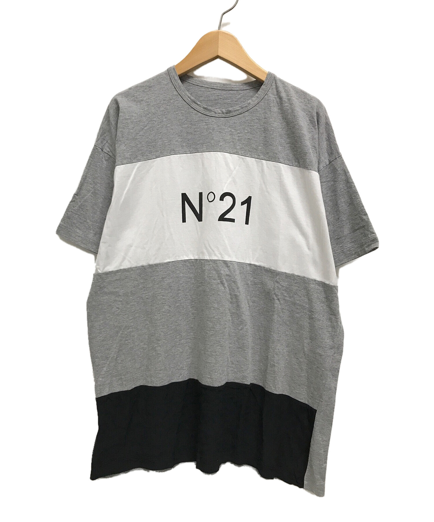 M新品 N°21 メンズ ブランド ロゴ Tシャツ ヌメロヴェントゥーノ