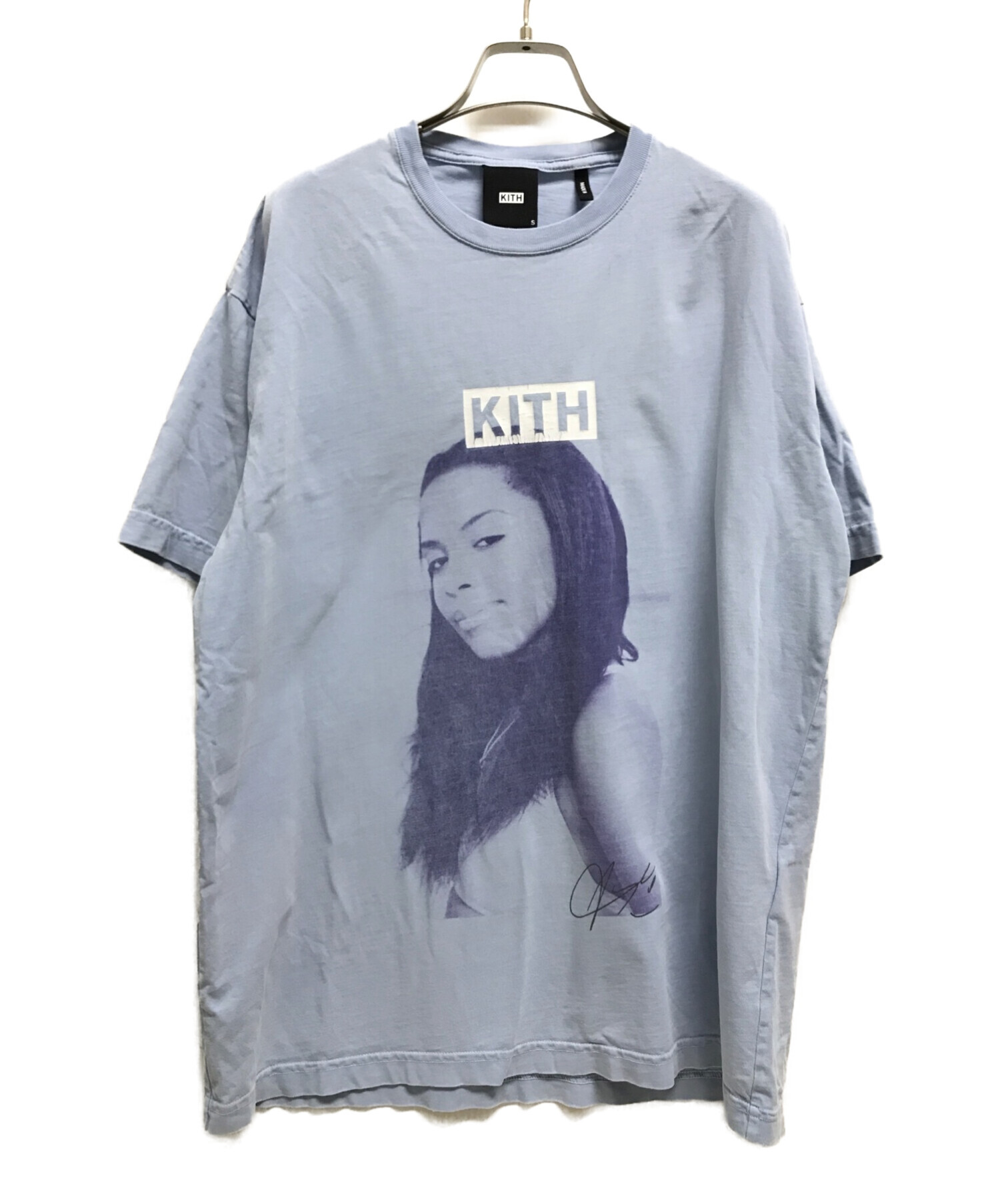 KITH x RW x AALIYAH (キス × アールダブリュー ×アリーヤ) BACK & FORCE VINTAGE T Avalanche  ブルー サイズ:S