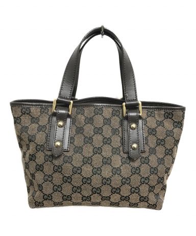 中古・古着通販】GUCCI (グッチ) GGキャンバストートバッグ ブラウン