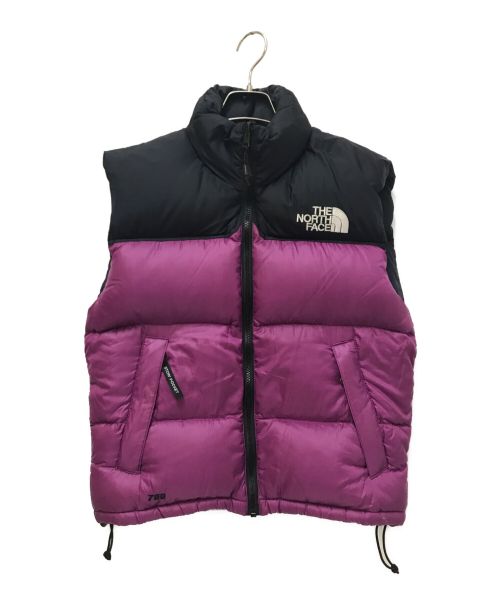 THE NORTH FACE（ザ ノース フェイス）THE NORTH FACE (ザ ノース フェイス) 90's ヌプシダウンベスト パープル×ブラック サイズ:XSの古着・服飾アイテム