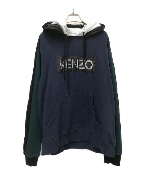 KENZO（ケンゾー）KENZO (ケンゾー) ダブルフードパーカー ネイビー サイズ:Sの古着・服飾アイテム