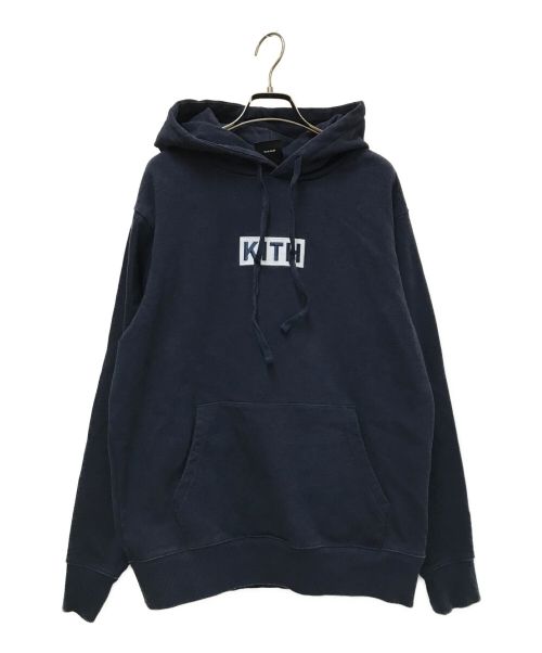 KITH（キス）KITH (キス) ベースボールロゴプルオーバーパーカー  ネイビー サイズ:Sの古着・服飾アイテム