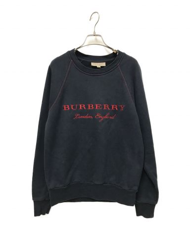 【中古・古着通販】BURBERRY (バーバリー) ロゴ刺繍スウェット 