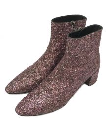 Saint Laurent Paris（サンローランパリ）の古着「LOULOU GLITTER BOOTS」｜パープル