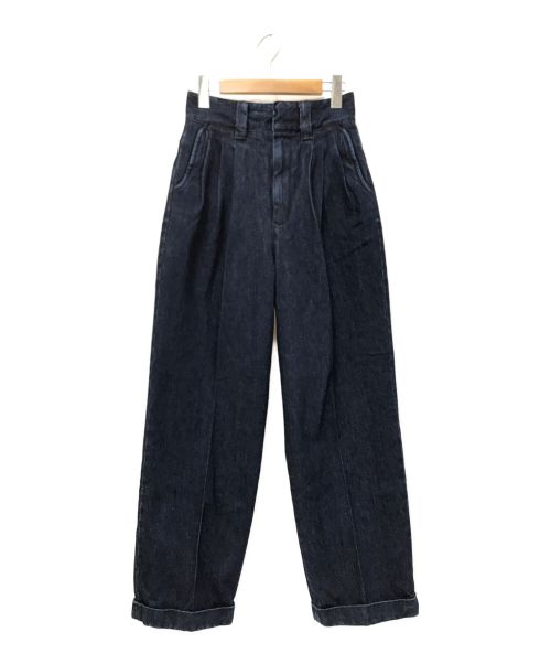 FARAH（ファーラー）FARAH (ファーラー) Three-Tuck Wide Pants インディゴ サイズ:W26の古着・服飾アイテム