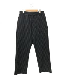 GOD SELECTION XXX（ゴッドセレクショントリプルエックス）の古着「EASY PANTS BLACK STRIPE」｜ブラック