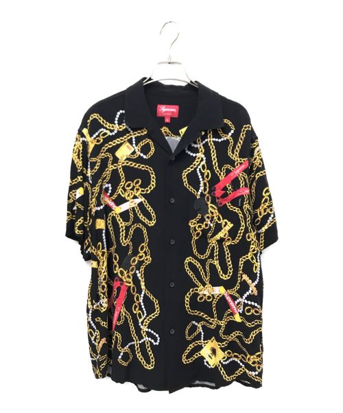 SUPREME（シュプリーム）SUPREME (シュプリーム) Chains Rayon S/S Shirt ブラック サイズ:Sの古着・服飾アイテム