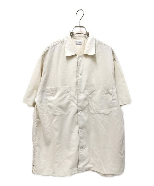 STEVEN ALAN（スティーブンアラン）STEVEN ALAN (スティーブンアラン) POPLIN CAMP COLLAR SHIRT アイボリー サイズ:Lの古着・服飾アイテム