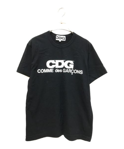 CDG（シーディージー）CDG (シーディージー コムデギャルソン) ロゴプリントTシャツ ブラック サイズ:Mの古着・服飾アイテム