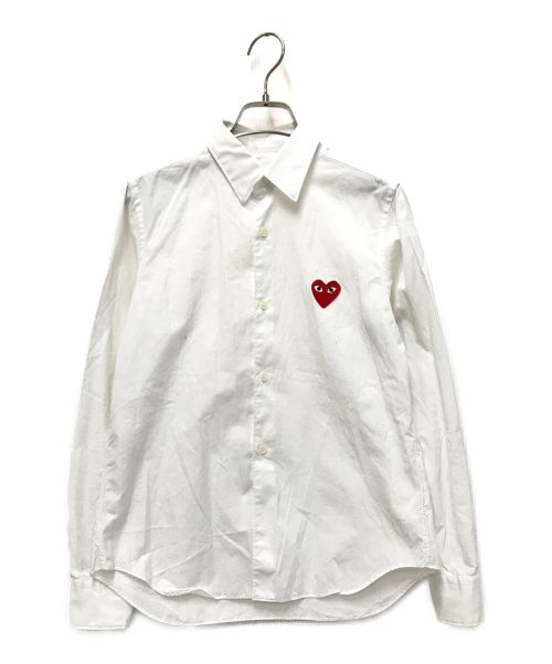 PLAY COMME des GARCONS（プレイ コムデギャルソン）PLAY COMME des GARCONS (プレイ コムデギャルソン) ハートロゴシャツ ホワイト サイズ:Mの古着・服飾アイテム