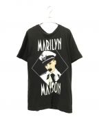 VINTAGEヴィンテージ）の古着「復刻MARILYN MANSON Tシャツ」｜ブラック