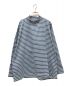 PORT BY ARK（ポートバイアーク）の古着「Mock neck Border LS T-shirt」｜ホワイト×ブルー