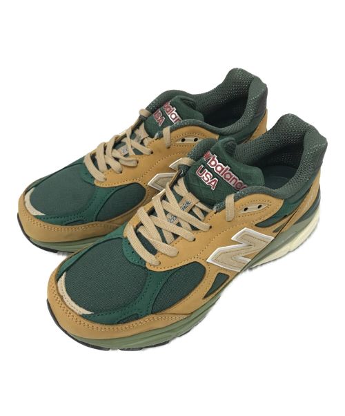 NEW BALANCE（ニューバランス）NEW BALANCE (ニューバランス) ローカットスニーカー グリーン×ベージュ サイズ:26.0cm 未使用品の古着・服飾アイテム