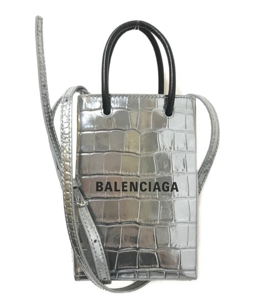 BALENCIAGA（バレンシアガ）BALENCIAGA (バレンシアガ) SHOPPING PHONE HOLDER シルバー サイズ:下記参照の古着・服飾アイテム